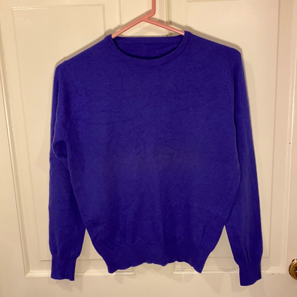 Royal Purple 100% Cashmere Sweater Size Small